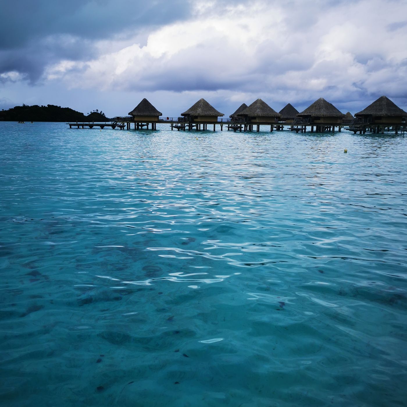 Bora Bora — Bungalows over the lagoon